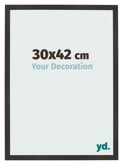 Bilderrahmen 30x42 cm Schwarz Matt MDF Bologna Vorne Messe | Yourdecoration.at