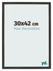 Bilderrahmen 30x42 cm Schwarz Matt MDF Bologna Vorne Messe | Yourdecoration.at