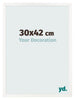Bilderrahmen 30x42 cm Weiss Hochglanz MDF Bologna Vorne Messe | Yourdecoration.at