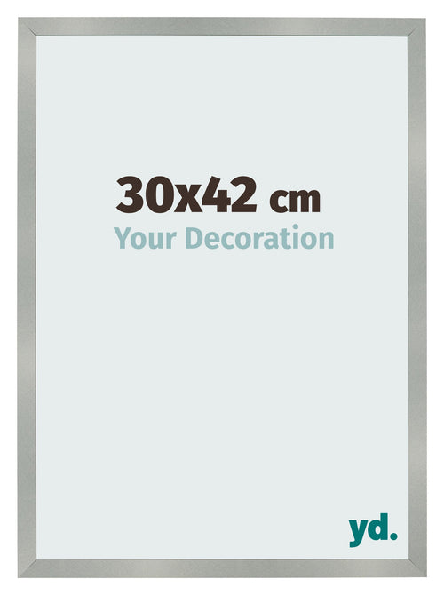 Bilderrahmen 30x42cm Aluminium Gebürstet MDF Bologna Vorne Messe | Yourdecoration.at