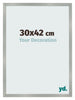 Bilderrahmen 30x42cm Aluminium Gebürstet MDF Bologna Vorne Messe | Yourdecoration.at