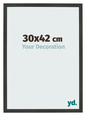 Bilderrahmen 30x42cm Antrazit MDF Bologna Vorne Messe | Yourdecoration.at