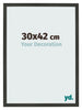 Bilderrahmen 30x42cm Antrazit MDF Bologna Vorne Messe | Yourdecoration.at