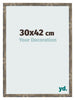 Bilderrahmen 30x42cm Blau Gold Meliert MDF Bologna Vorne Messe | Yourdecoration.at