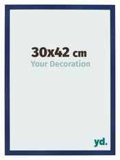 Bilderrahmen 30x42cm Dunkelblau Gewischt MDF Bologna Vorne Messe | Yourdecoration.at