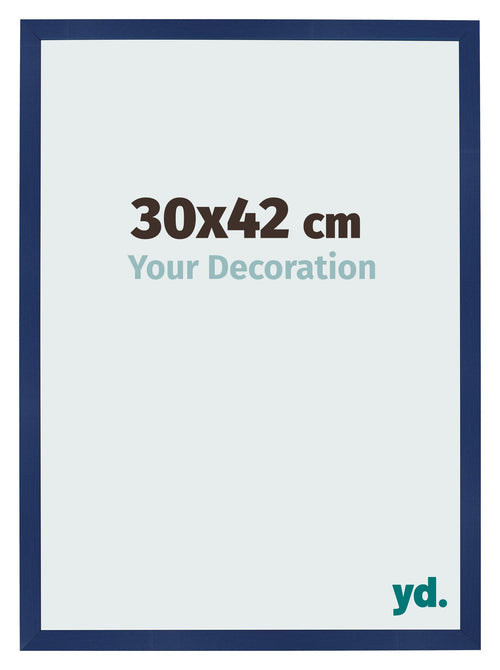 Bilderrahmen 30x42cm Dunkelblau Gewischt MDF Bologna Vorne Messe | Yourdecoration.at