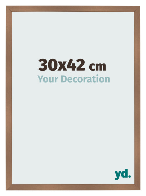 Bilderrahmen 30x42cm Kupfer Dekor MDF Bologna Vorne Messe | Yourdecoration.at