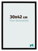 Bilderrahmen 30x42cm Schwarz Hochglanz MDF Bologna Vorne Messe | Yourdecoration.at