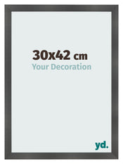 Bilderrahmen 30x42cm Schwarz Silber Poliert MDF Pisa Vorne Messe | Yourdecoration.at