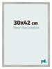 Bilderrahmen 30x42cm Silber Matt MDF Bologna Vorne Messe | Yourdecoration.at