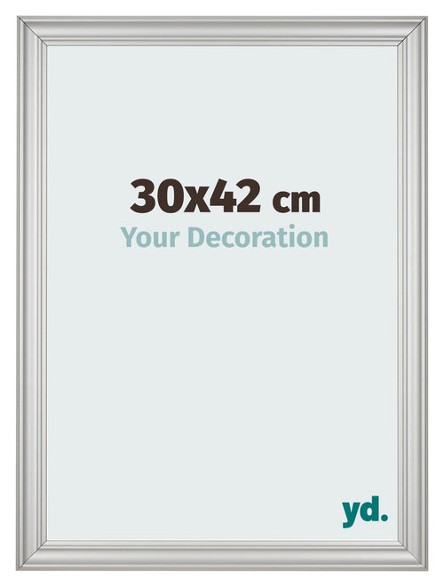 Bilderrahmen 30x42cm Silber Matt MDF Lazio Vorne Messe | Yourdecoration.at