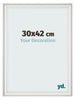 Bilderrahmen 30x42cm Weiss Gewischt MDF Lazio Vorne Messe | Yourdecoration.at
