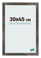 Bilderrahmen 30x45 cm Oxidiertes Metall MDF Bologna Vorne Messe | Yourdecoration.at