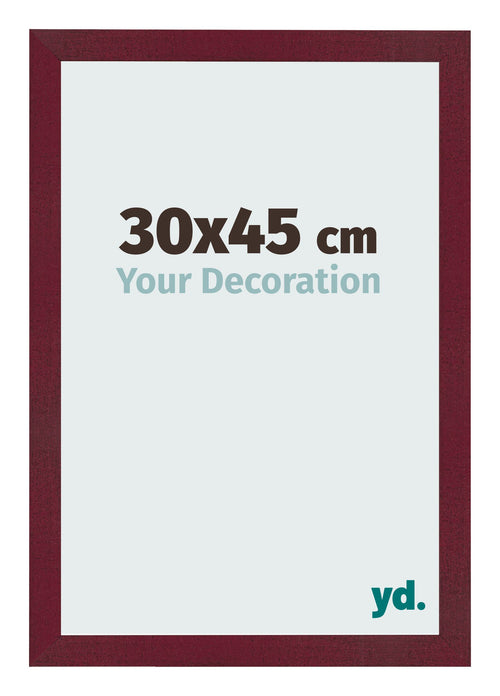 Bilderrahmen 30x45 cm Weinrot Gewischt MDF Bologna Vorne Messe | Yourdecoration.at