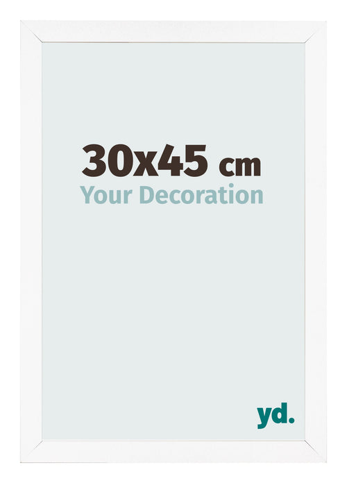 Bilderrahmen 30x45 cm Weiss Matt MDF Bologna Vorne Messe | Yourdecoration.at