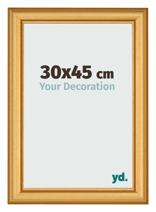 Bilderrahmen 30x45cm Gold Matt MDF Lazio Vorne Messe | Yourdecoration.at