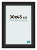 Bilderrahmen 30x45cm Schwarz Gemasert MDF Lazio Vorne Messe | Yourdecoration.at