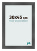 Bilderrahmen 30x45cm Schwarz Silber Poliert MDF Pisa Vorne Messe | Yourdecoration.at