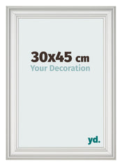 Bilderrahmen 30x45cm Weiss Gewischt MDF Lazio Vorne Messe | Yourdecoration.at