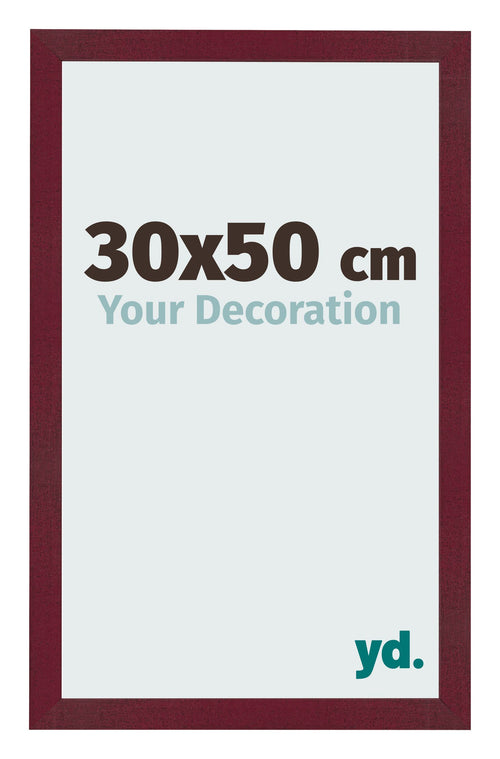 Bilderrahmen 30x50 cm Weinrot Gewischt MDF Bologna Vorne Messe | Yourdecoration.at