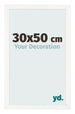 Bilderrahmen 30x50 cm Weiss Hochglanz MDF Bologna Vorne Messe | Yourdecoration.at