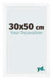 Bilderrahmen 30x50 cm Weiss Matt MDF Bologna Vorne Messe | Yourdecoration.at