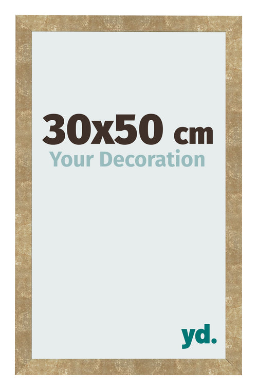 Bilderrahmen 30x50cm Gold Antik MDF Bologna Vorne Messe | Yourdecoration.at