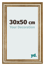 Bilderrahmen 30x50cm Gold Antik MDF Lazio Vorne Messe | Yourdecoration.at