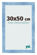 Bilderrahmen 30x50cm Hellblau Gewischt MDF Pisa Vorne Messe | Yourdecoration.at