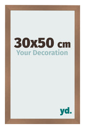 Bilderrahmen 30x50cm Kupfer Dekor MDF Bologna Vorne Messe | Yourdecoration.at