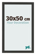 Bilderrahmen 30x50cm Schwarz Gemasert MDF Bologna Vorne Messe | Yourdecoration.at