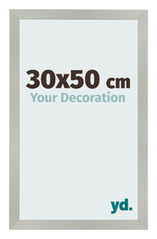 Bilderrahmen 30x50cm Silber Matt MDF Bologna Vorne Messe | Yourdecoration.at