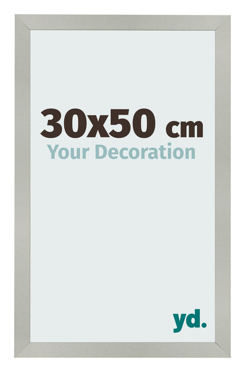 Bilderrahmen 30x50cm Silber Matt MDF Bologna Vorne Messe | Yourdecoration.at