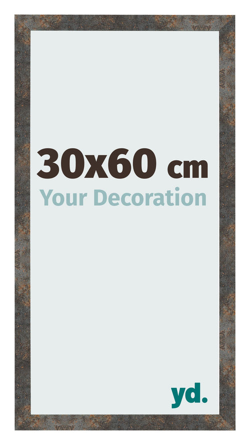 Bilderrahmen 30x60 cm Oxidiertes Metall MDF Bologna Vorne Messe | Yourdecoration.at