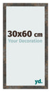 Bilderrahmen 30x60 cm Oxidiertes Metall MDF Bologna Vorne Messe | Yourdecoration.at
