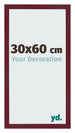 Bilderrahmen 30x60 cm Weinrot Gewischt MDF Bologna Vorne Messe | Yourdecoration.at