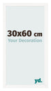 Bilderrahmen 30x60 cm Weiss Hochglanz MDF Bologna Vorne Messe | Yourdecoration.at