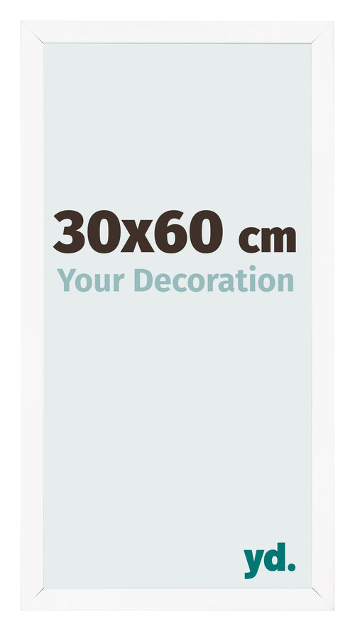 Bilderrahmen 30x60 cm Weiss Matt MDF Bologna Vorne Messe | Yourdecoration.at