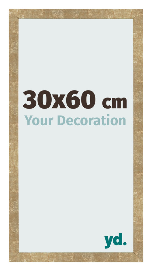 Bilderrahmen 30x60cm Gold Antik MDF Bologna Vorne Messe | Yourdecoration.at