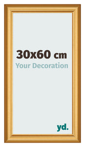 Bilderrahmen 30x60cm Gold Matt MDF Lazio Vorne Messe | Yourdecoration.at