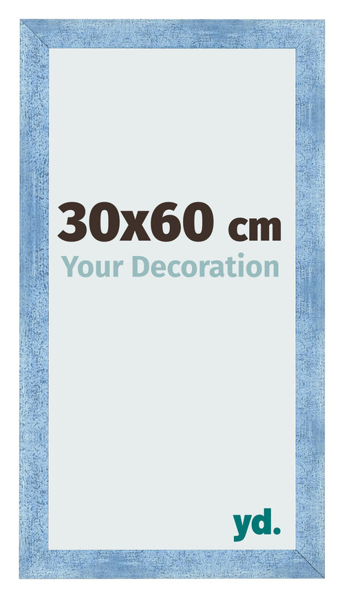 Bilderrahmen 30x60cm Hellblau Gewischt MDF Pisa Vorne Messe | Yourdecoration.at