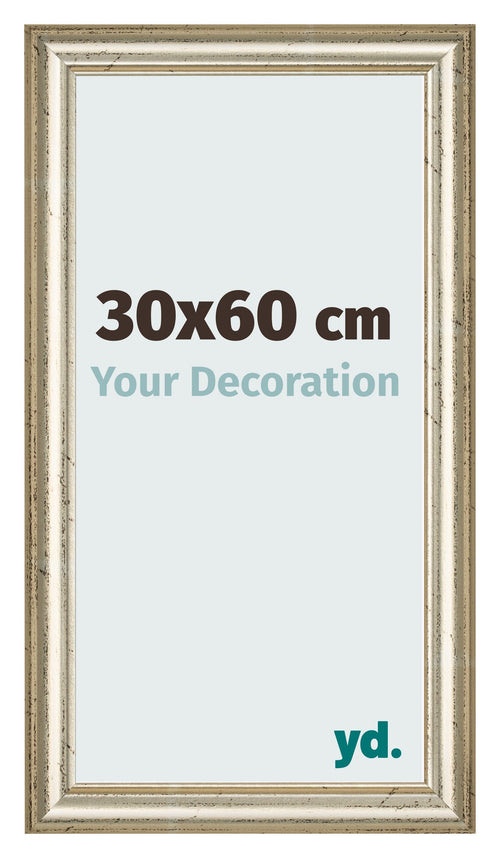 Bilderrahmen 30x60cm Metallglanz MDF Lazio Vorne Messe | Yourdecoration.at