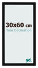Bilderrahmen 30x60cm Schwarz Hochglanz MDF Bologna Vorne Messe | Yourdecoration.at