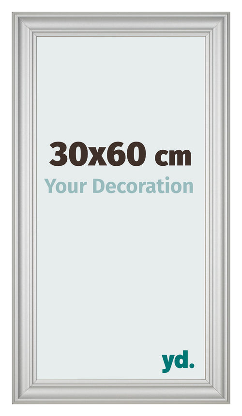 Bilderrahmen 30x60cm Silber Matt MDF Lazio Vorne Messe | Yourdecoration.at