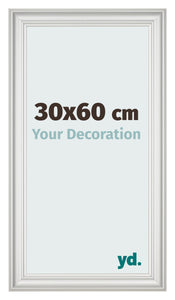 Bilderrahmen 30x60cm Weiss Gewischt MDF Lazio Vorne Messe | Yourdecoration.at
