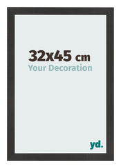 Bilderrahmen 32x45 cm Schwarz Matt MDF Bologna Vorne Messe | Yourdecoration.at