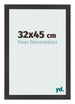 Bilderrahmen 32x45 cm Schwarz Matt MDF Bologna Vorne Messe | Yourdecoration.at