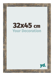 Bilderrahmen 32x45cm Blau Gold Meliert MDF Bologna Vorne Messe | Yourdecoration.at