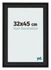 Bilderrahmen 32x45cm Schwarz Gemasert MDF Lazio Vorne Messe | Yourdecoration.at