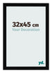 Bilderrahmen 32x45cm Schwarz Hochglanz MDF Bologna Vorne Messe | Yourdecoration.at